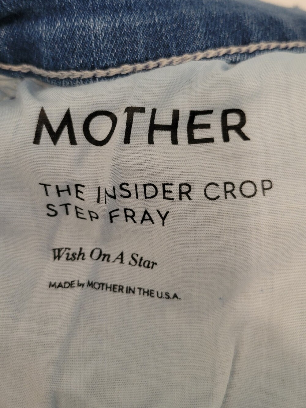 MOTHER The Insider Crop Step Fray Jeans Wish On A Star 31 - Picture 7 of 9